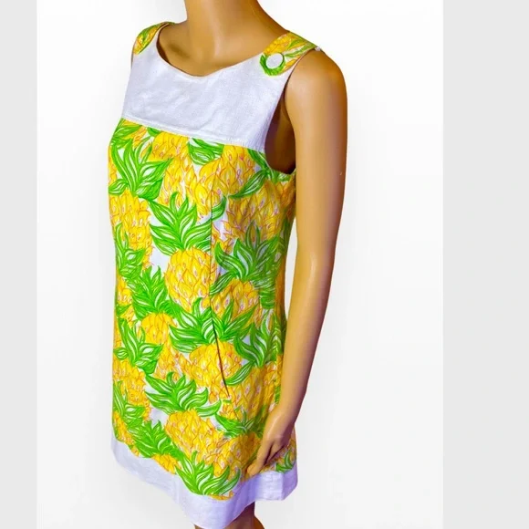 Lilly Pulitzer Multicolored Pineapple
Tropical Sleeveless Scalloped Dress Sz 6 - Picture 4 of 9